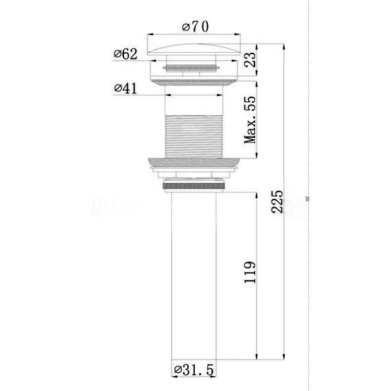 ДОННЫЙ КЛАПАН CERAMICA NOVA