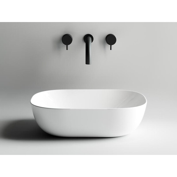 УМЫВАЛЬНИК ЧАША НАКЛАДНАЯ ПРЯМОУГОЛЬНАЯ CERAMICA NOVA ELEMENT 455X325X135 ММ
