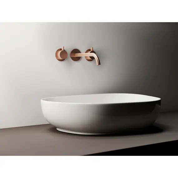 УМЫВАЛЬНИК ЧАША НАКЛАДНАЯ АССИМЕТРИЧНОЙ ФОРМЫ CERAMICA NOVA ELEMENT 550X400X140 ММ