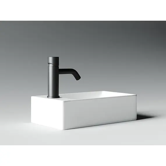 УМЫВАЛЬНИК НАКЛАДНОЙ ПРЯМОУГОЛЬНЫЙ (ОТВЕРСТИЕ ПОД СМЕСИТЕЛЬ L) CERAMICA NOVA ELEMENT 375X215X100 ММ