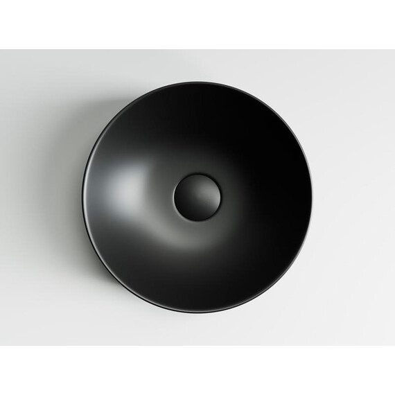 УМЫВАЛЬНИК ЧАША НАКЛАДНАЯ КРУГЛАЯ (ЦВЕТ ЧЁРНЫЙ МАТОВЫЙ) CERAMICA NOVA ELEMENT 355X355X125 ММ