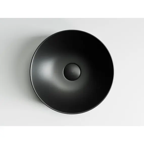 УМЫВАЛЬНИК ЧАША НАКЛАДНАЯ КРУГЛАЯ (ЦВЕТ ЧЁРНЫЙ МАТОВЫЙ) CERAMICA NOVA ELEMENT 355X355X125 ММ