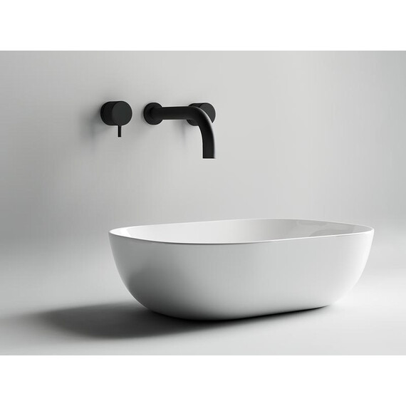 УМЫВАЛЬНИК ЧАША НАКЛАДНАЯ ПРЯМОУГОЛЬНАЯ CERAMICA NOVA ELEMENT 455X325X135 ММ