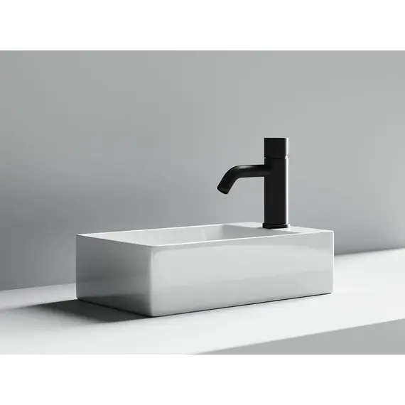 УМЫВАЛЬНИК НАКЛАДНОЙ ПРЯМОУГОЛЬНЫЙ (ОТВЕРСТИЕ ПОД СМЕСИТЕЛЬ R) CERAMICA NOVA ELEMENT 375X215X100 ММ