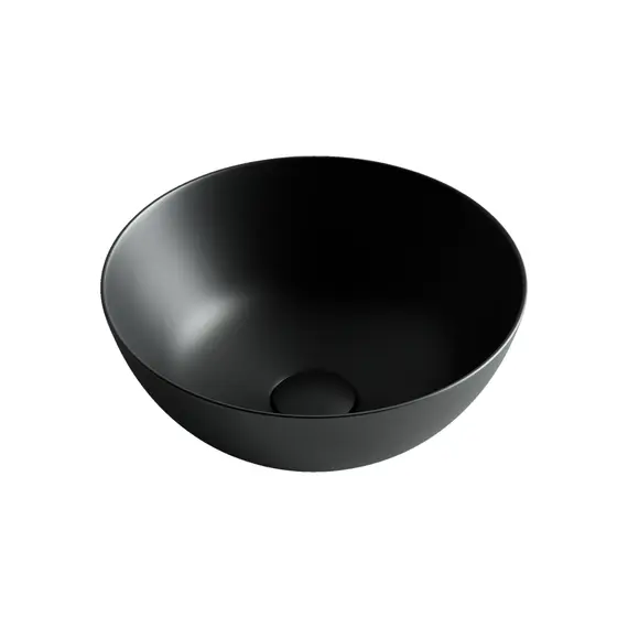 УМЫВАЛЬНИК ЧАША НАКЛАДНАЯ КРУГЛАЯ (ЦВЕТ ЧЁРНЫЙ МАТОВЫЙ) CERAMICA NOVA ELEMENT 358X358X155 ММ