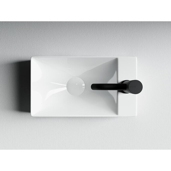 УМЫВАЛЬНИК НАКЛАДНОЙ ПРЯМОУГОЛЬНЫЙ (ОТВЕРСТИЕ ПОД СМЕСИТЕЛЬ R) CERAMICA NOVA ELEMENT 375X215X100 ММ