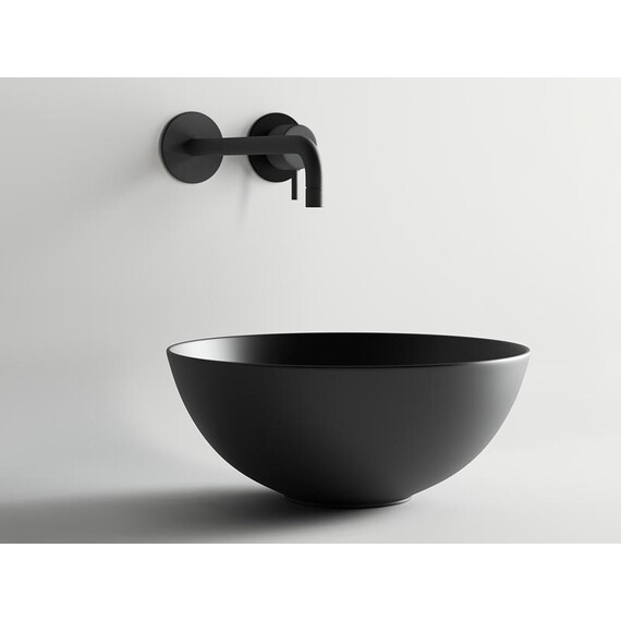 УМЫВАЛЬНИК ЧАША НАКЛАДНАЯ КРУГЛАЯ (ЦВЕТ ЧЁРНЫЙ МАТОВЫЙ) CERAMICA NOVA ELEMENT 358X358X155 ММ