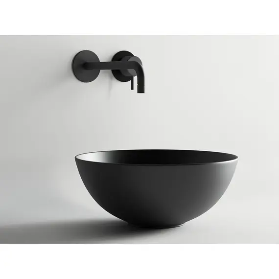 УМЫВАЛЬНИК ЧАША НАКЛАДНАЯ КРУГЛАЯ (ЦВЕТ ЧЁРНЫЙ МАТОВЫЙ) CERAMICA NOVA ELEMENT 358X358X155 ММ