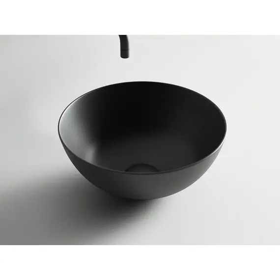 УМЫВАЛЬНИК ЧАША НАКЛАДНАЯ КРУГЛАЯ (ЦВЕТ ЧЁРНЫЙ МАТОВЫЙ) CERAMICA NOVA ELEMENT 358X358X155 ММ