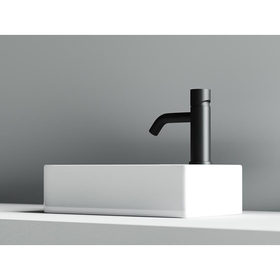 УМЫВАЛЬНИК НАКЛАДНОЙ ПРЯМОУГОЛЬНЫЙ (ОТВЕРСТИЕ ПОД СМЕСИТЕЛЬ R) CERAMICA NOVA ELEMENT 375X215X100 ММ