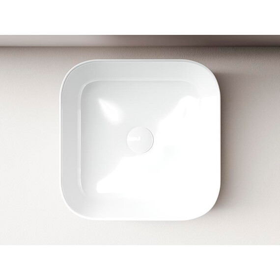 УМЫВАЛЬНИК ЧАША НАКЛАДНАЯ КВАДРАТНАЯ CERAMICA NOVA ELEMENT 385X385X135 ММ