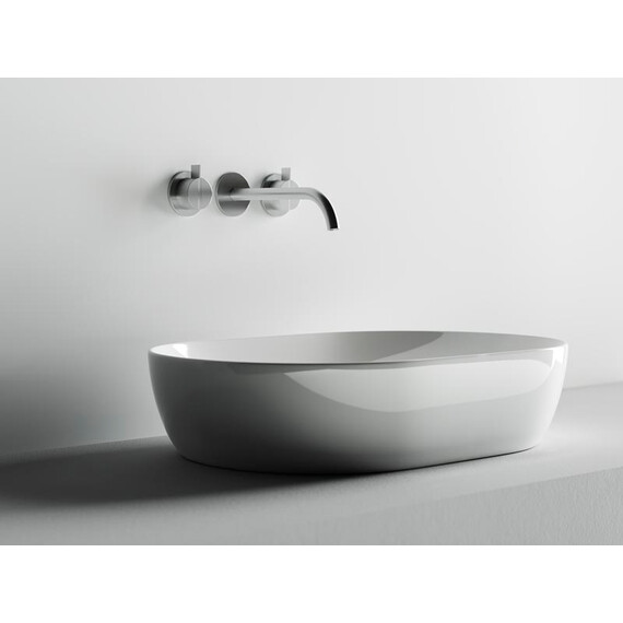 УМЫВАЛЬНИК ЧАША НАКЛАДНАЯ ОВАЛЬНАЯ CERAMICA NOVA ELEMENT 600X415X135 ММ
