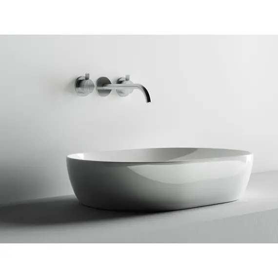 УМЫВАЛЬНИК ЧАША НАКЛАДНАЯ ОВАЛЬНАЯ CERAMICA NOVA ELEMENT 600X415X135 ММ