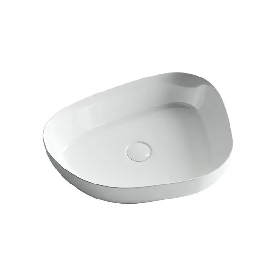 УМЫВАЛЬНИК ЧАША НАКЛАДНАЯ АССИМЕТРИЧНОЙ ФОРМЫ CERAMICA NOVA ELEMENT 550X400X140 ММ