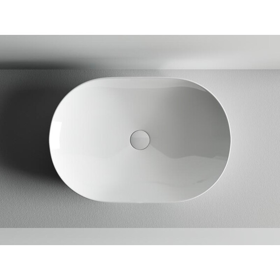 УМЫВАЛЬНИК ЧАША НАКЛАДНАЯ ОВАЛЬНАЯ CERAMICA NOVA ELEMENT 600X415X135 ММ