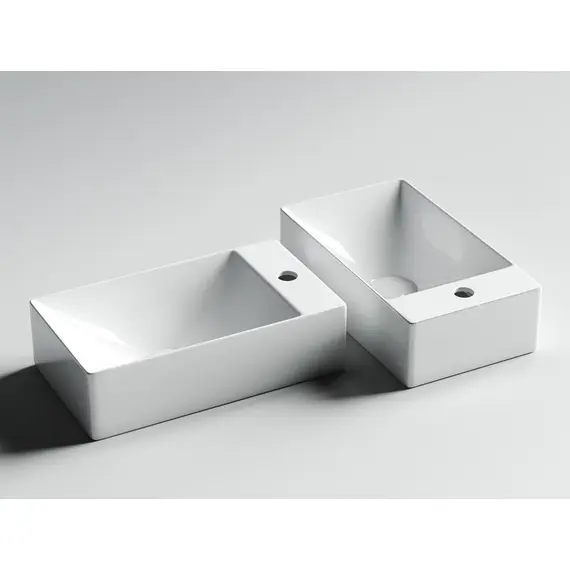 УМЫВАЛЬНИК НАКЛАДНОЙ ПРЯМОУГОЛЬНЫЙ (ОТВЕРСТИЕ ПОД СМЕСИТЕЛЬ R) CERAMICA NOVA ELEMENT 375X215X100 ММ