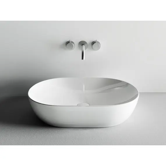 УМЫВАЛЬНИК ЧАША НАКЛАДНАЯ ОВАЛЬНАЯ CERAMICA NOVA ELEMENT 600X415X135 ММ