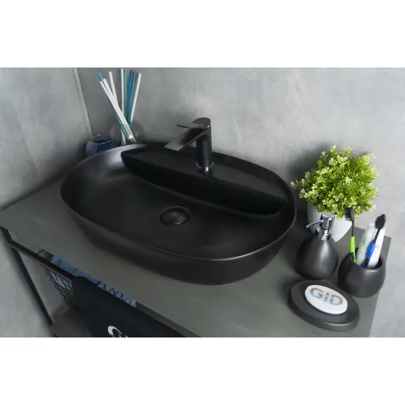ЧЕРНАЯ МАТОВАЯ КЕРАМИЧЕСКАЯ РАКОВИНА GID BM1346