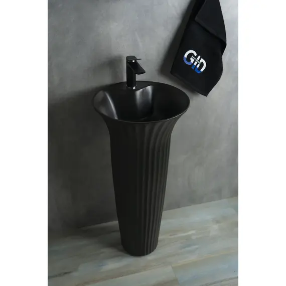 КЕРАМИЧЕСКАЯ НАПОЛЬНАЯ РАКОВИНА GID NB132BG ЧЕРНЫЙ ГРАФИТ