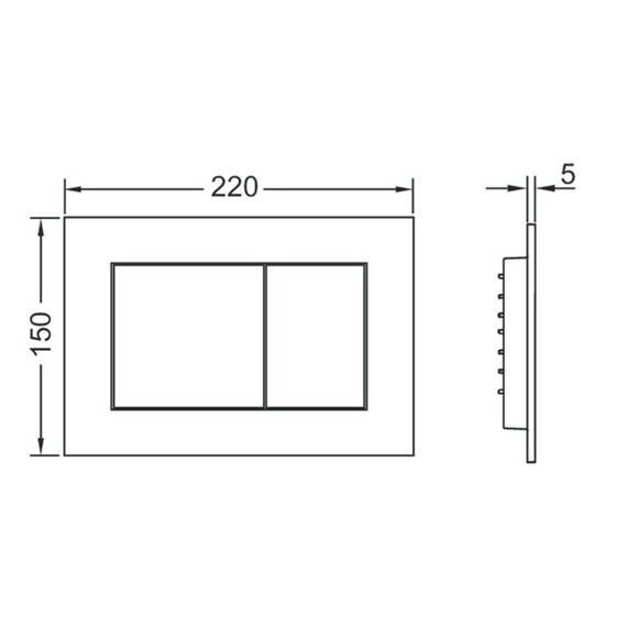 ИНСТАЛЛЯЦИЯ ДЛЯ УНИТАЗА TECEBASE 2.0 K440407, КЛАВИША NOW ЧЁРНЫЙ МАТОВЫЙ