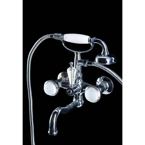 СМЕСИТЕЛЬ ДЛЯ ВАННЫ (ДУШЕВОЙ КОМПЛЕКТ) BOHEME SATINE ХРОМ