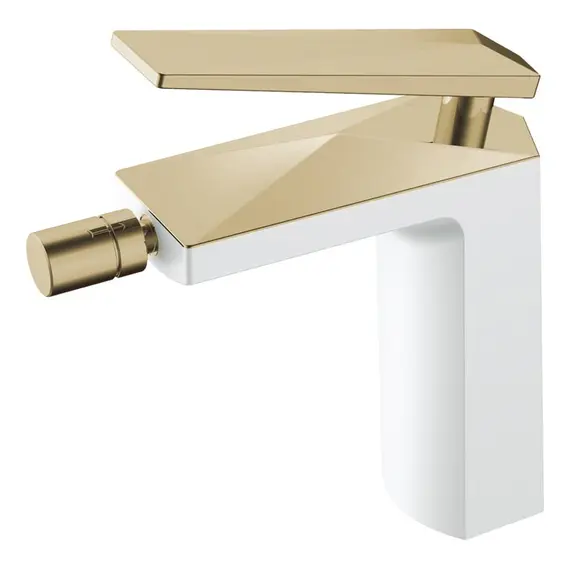 СМЕСИТЕЛЬ ДЛЯ БИДЕ BOHEME VENTURO БЕЛЫЙ/ЗОЛОТО