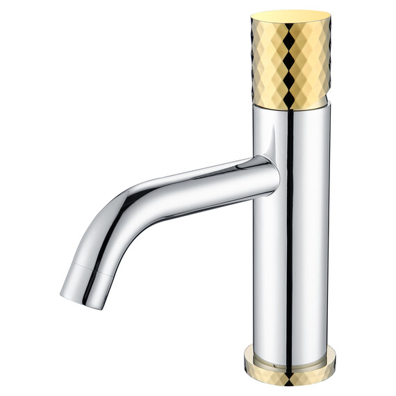 СМЕСИТЕЛЬ ДЛЯ УМЫВАЛЬНИКА НИЗКИЙ BOHEME STICK CHROME DIAMOND GOLD