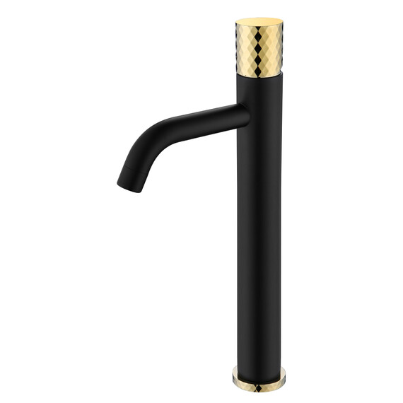 СМЕСИТЕЛЬ ДЛЯ УМЫВАЛЬНИКА ВЫСОКИЙ BOHEME STICK BLACK DIAMOND GOLD