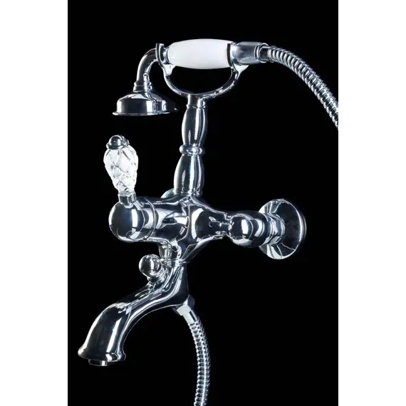 СМЕСИТЕЛЬ ДЛЯ ВАННЫ (ДУШЕВОЙ КОМПЛЕКТ) BOHEME CRYSTAL ХРОМ (ОДНОРУЧКОВЫЙ)