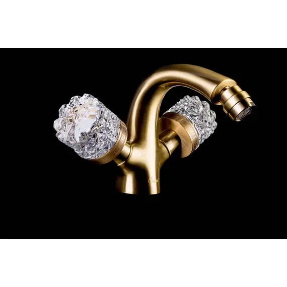 СМЕСИТЕЛЬ ДЛЯ УМЫВАЛЬНИКА НА 3 ОТВЕРСТИЯ BOHEME CRYSTAL БРОНЗА (ДВУРУЧКОВЫЙ)