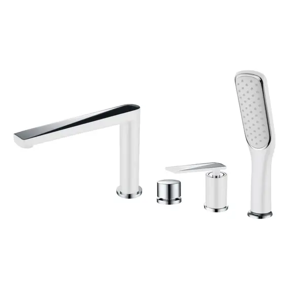 СМЕСИТЕЛЬ ВРЕЗНОЙ НА БОРТ ВАННЫ BOHEME VENTURO БЕЛЫЙ/ХРОМ