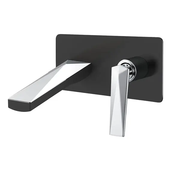 СМЕСИТЕЛЬ ВСТРАИВАЕМЫЙ ДЛЯ УМЫВАЛЬНИКА BOHEME VENTURO ЧЕРНЫЙ/ХРОМ