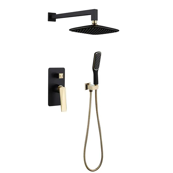 СМЕСИТЕЛЬ ВСТРАИВАЕМЫЙ (КОМПЛЕКТ) BOHEME VENTURO ЧЕРНЫЙ/ЗОЛОТО