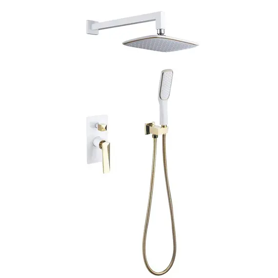 СМЕСИТЕЛЬ ВСТРАИВАЕМЫЙ (КОМПЛЕКТ) BOHEME VENTURO БЕЛЫЙ/ЗОЛОТО