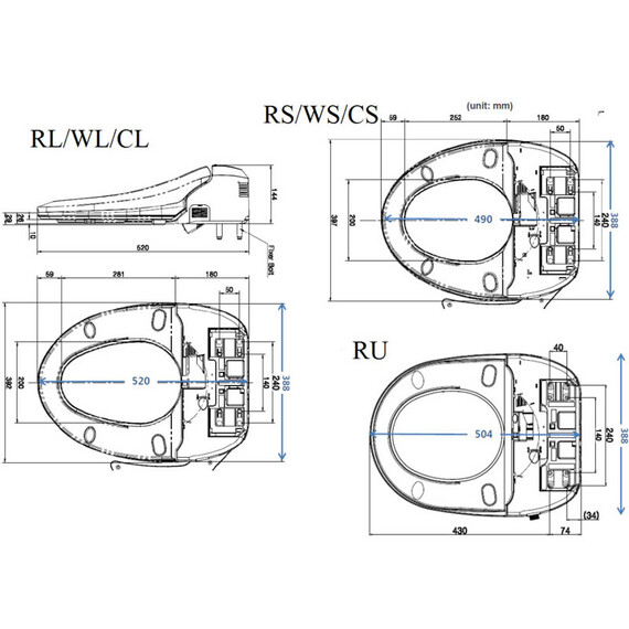 ЭЛЕКТРОННАЯ КРЫШКА БИДЕ SENSPA JK-800WS/WL ЭЛЕКТРОННАЯ КРЫШКА БИДЕ SENSPA JK-800WS/WL
