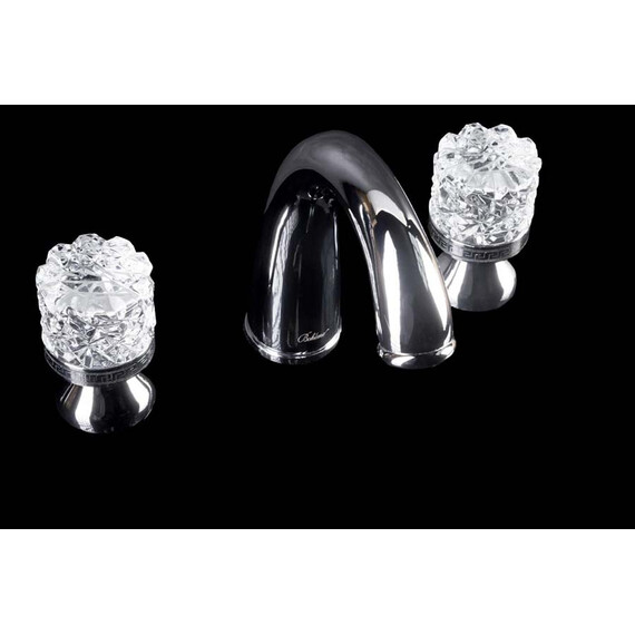 СМЕСИТЕЛЬ ДЛЯ РАКОВИНЫ НА 3 ОТВЕРСТИЯ BOHEME CRYSTAL ХРОМ (ДВУРУЧКОВЫЙ)