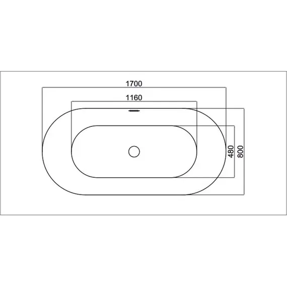 АКРИЛОВАЯ ВАННА BLACK & WHITE SB103 170X80