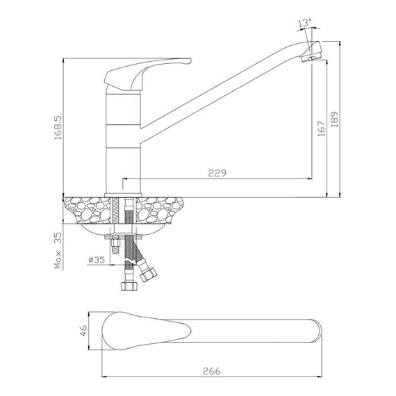 СМЕСИТЕЛЬ ДЛЯ КУХНИ OLIVE'S АVILA 02430AV