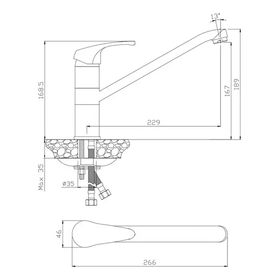 СМЕСИТЕЛЬ ДЛЯ КУХНИ OLIVE'S АVILA 02430AV