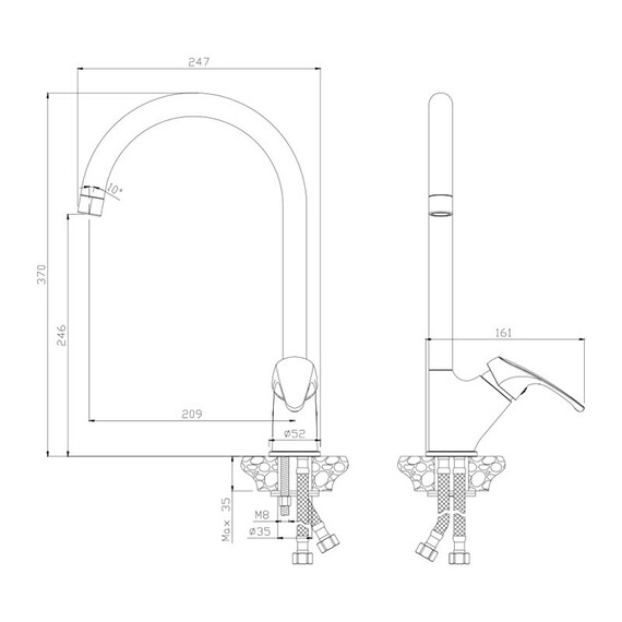 СМЕСИТЕЛЬ ДЛЯ КУХНИ OLIVE'S AVILA 02431AV
