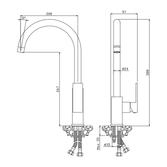 СМЕСИТЕЛЬ ДЛЯ КУХНИ OLIVE'S GRANADA 05430GN