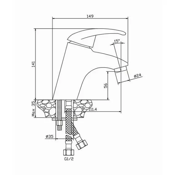 СМЕСИТЕЛЬ ДЛЯ РАКОВИНЫ OLIVE'S LERIDA 08100LR