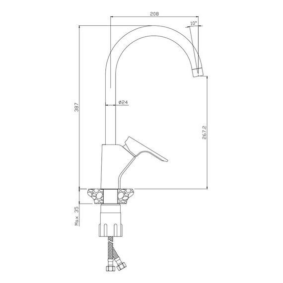СМЕСИТЕЛЬ ДЛЯ КУХНИ OLIVE'S PORTO 11430PR