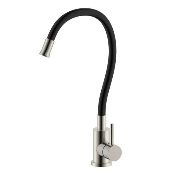 СМЕСИТЕЛЬ ДЛЯ КУХНИ С ГИБКИМ ЧЕРНЫМ ИЗЛИВОМ OLIVE'S BALEAR 13435-3BL