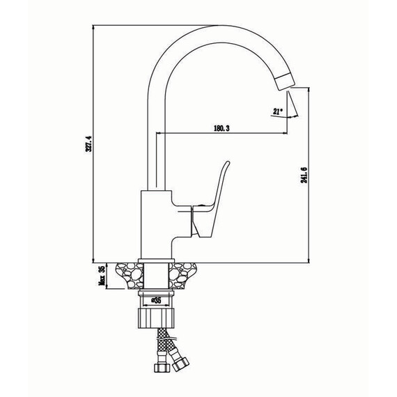 СМЕСИТЕЛЬ ДЛЯ КУХНИ OLIVE'S PLAZA 16430PL