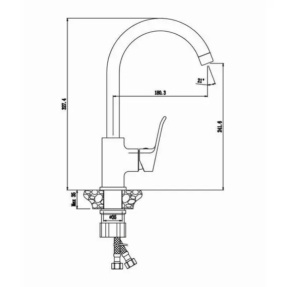 СМЕСИТЕЛЬ ДЛЯ КУХНИ OLIVE'S PLAZA 16430PL