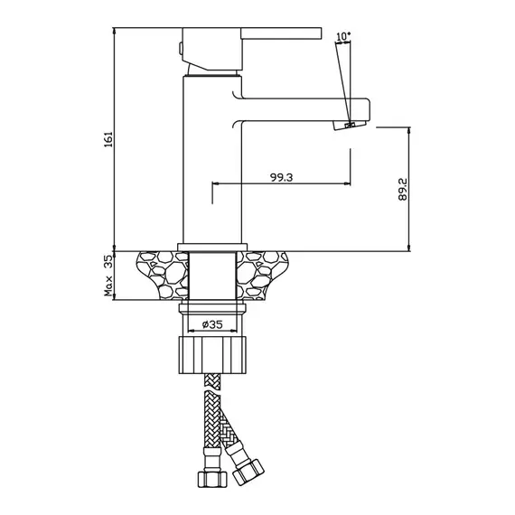 СМЕСИТЕЛЬ ДЛЯ РАКОВИНЫ OLIVE'S TORRES 17100TRB