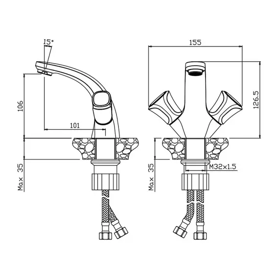 СМЕСИТЕЛЬ ДЛЯ РАКОВИНЫ OLIVE'S VASCO 27100VS