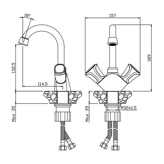 СМЕСИТЕЛЬ ДЛЯ РАКОВИНЫ OLIVE'S VASCO 27110VS