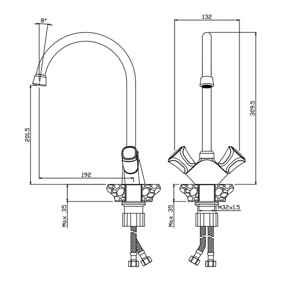 СМЕСИТЕЛЬ ДЛЯ КУХНИ OLIVE'S VASCO 27430VS